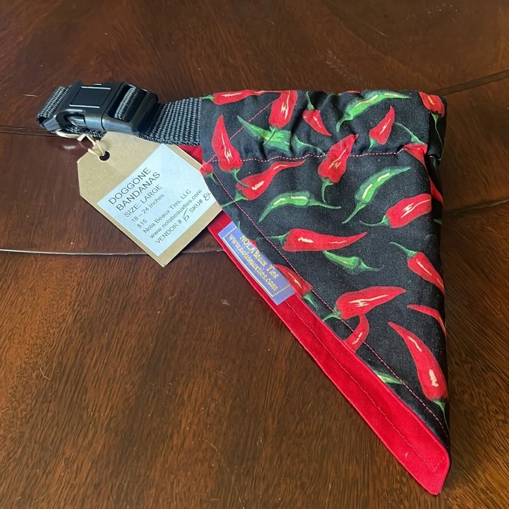 Pepper Doggone Bandana for Dog size large 18-24 inches